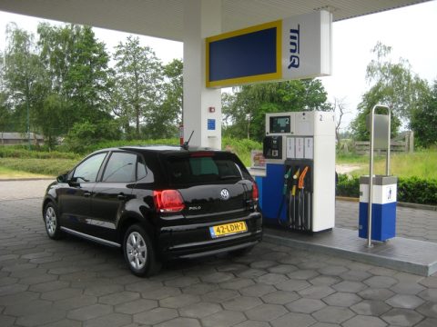 Volkswagen, Polo, BlueMotion, benzine, tankstation, diesel