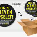 Boevenvangen.nl, stickerpakket, tankstation, benzinedief