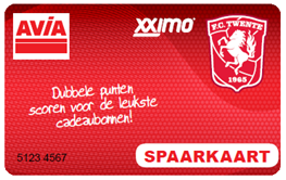 AVIA, FC Twente, spaarkaart, XXIMO, tankpas