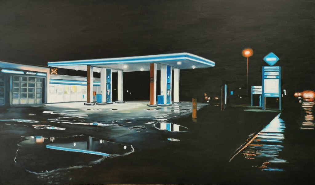Elke Seppmann schilderij tankstation Aral